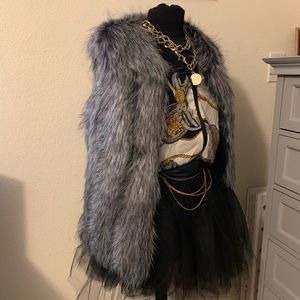 Faux fur vest